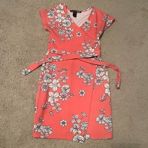 Pink floral Tie Dress
